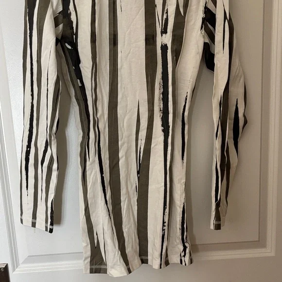 Dion Lee Black and White Long Sleeve Dress